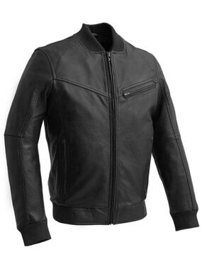 Men's Premium Leather Riding Jacket Multiple Pockets Black Jacket For Men Jacket